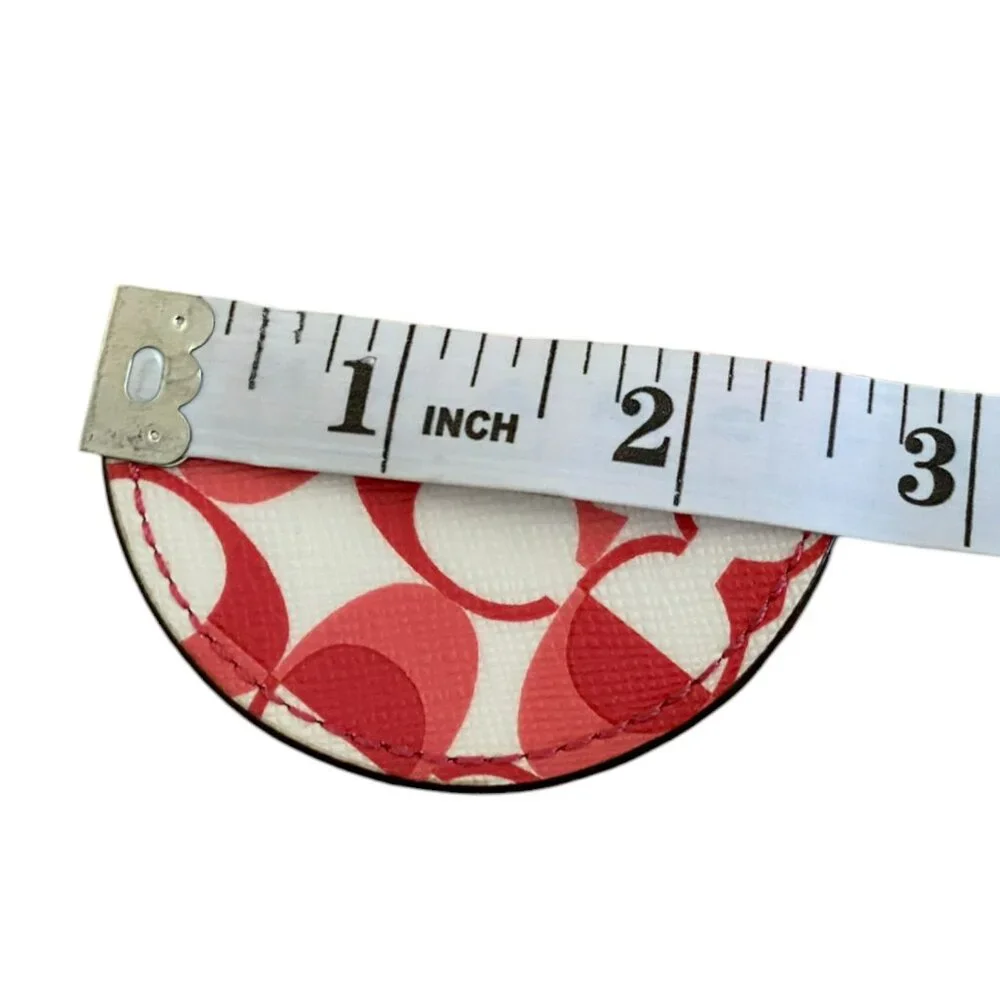 Coach Circle Compact Mirror with Signature Design